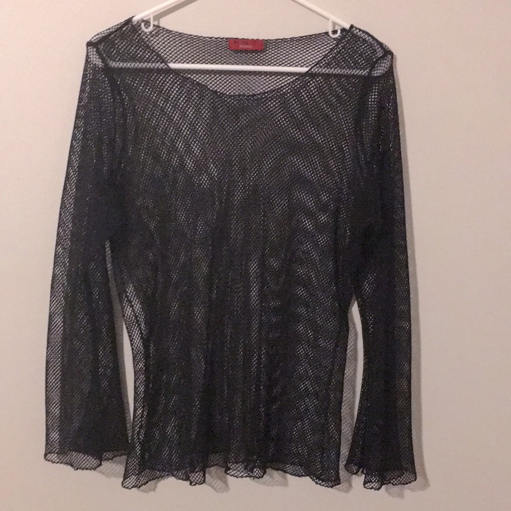 Black fishnet top